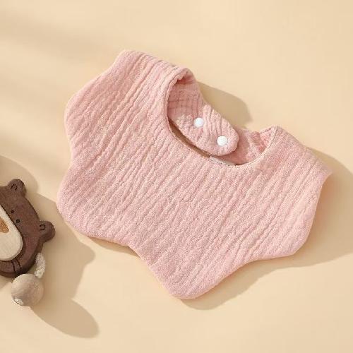 Ins Double-sided Cotton Waterproof Bib Crepe 360-degree Rotating Saliva Towel Children's Breathable Gauze Baby Bib