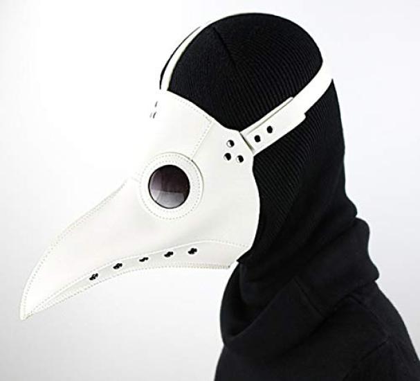 Morová maska Halloween Airsoft Plyn Doktor Unisex Kostým, Kostým, Maska, Maska, Hračka, Cosplay, (Bílý)