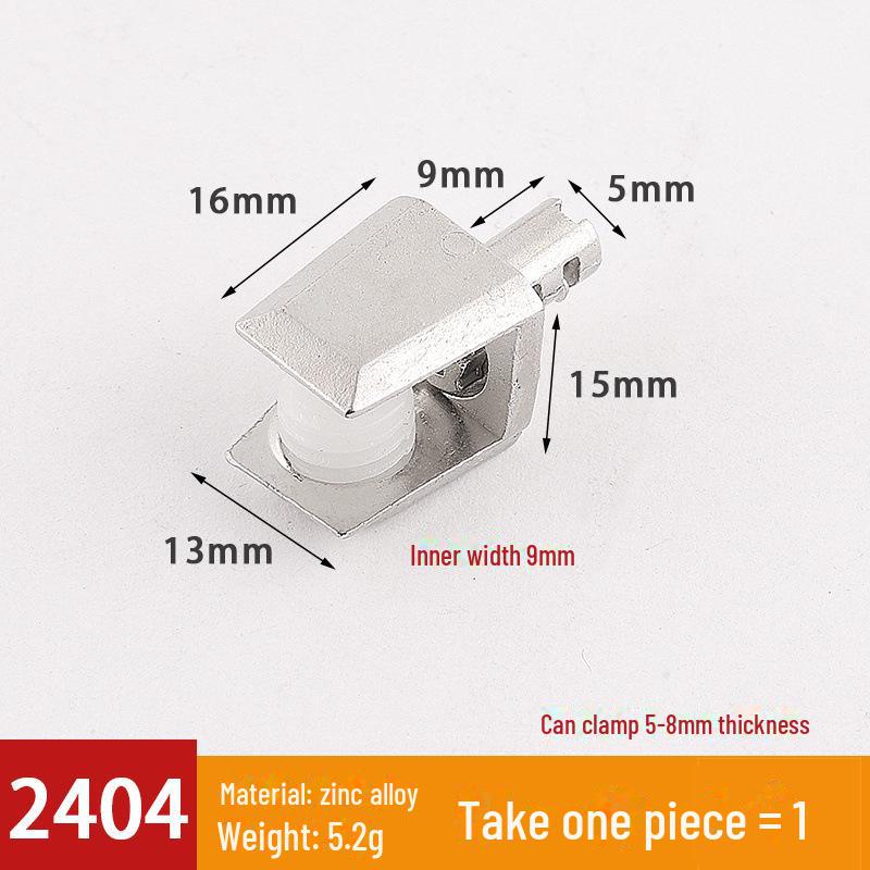 Transparent Movable Wardrobe Panel Bracket for Glass or Wooden Partition