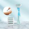 3-Blade Ultra-Thin Shaver for Women Specialized Underarm Hair Remover Stainless Steel Manual Razor