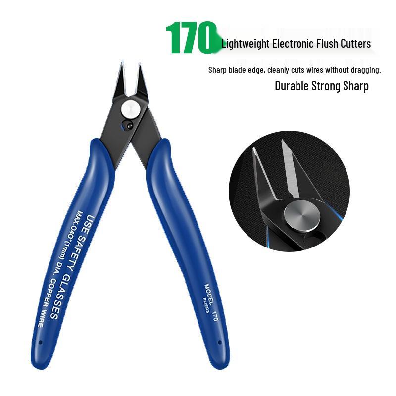 

170 Diagonal Pliers with Blue Handle for Plastic Model DIY and Electronics Cutting