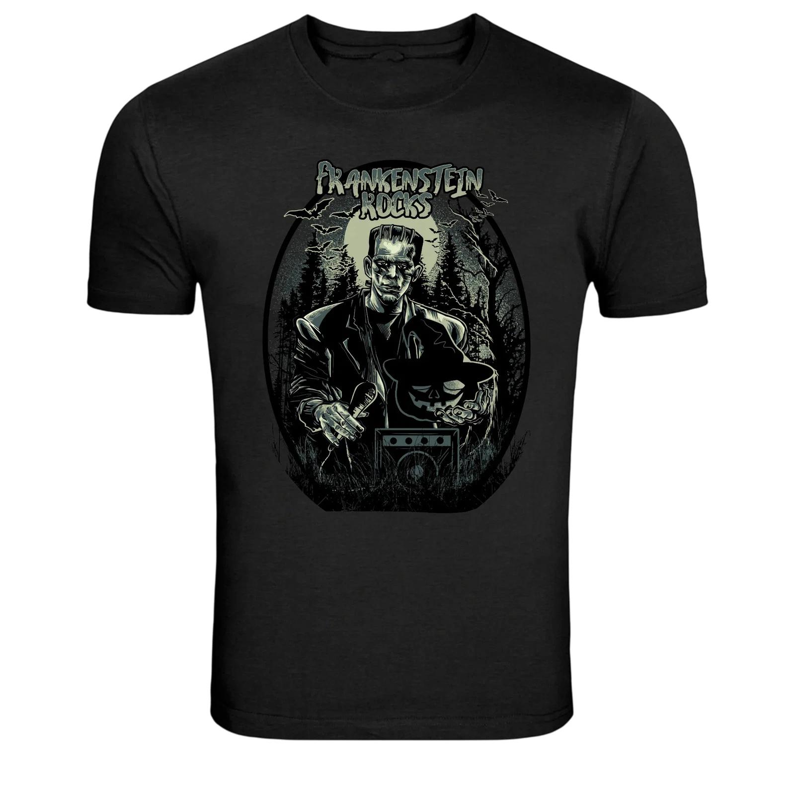 

Frankenstein Rocks Monster Horror Graphic T-Shirt 3XL