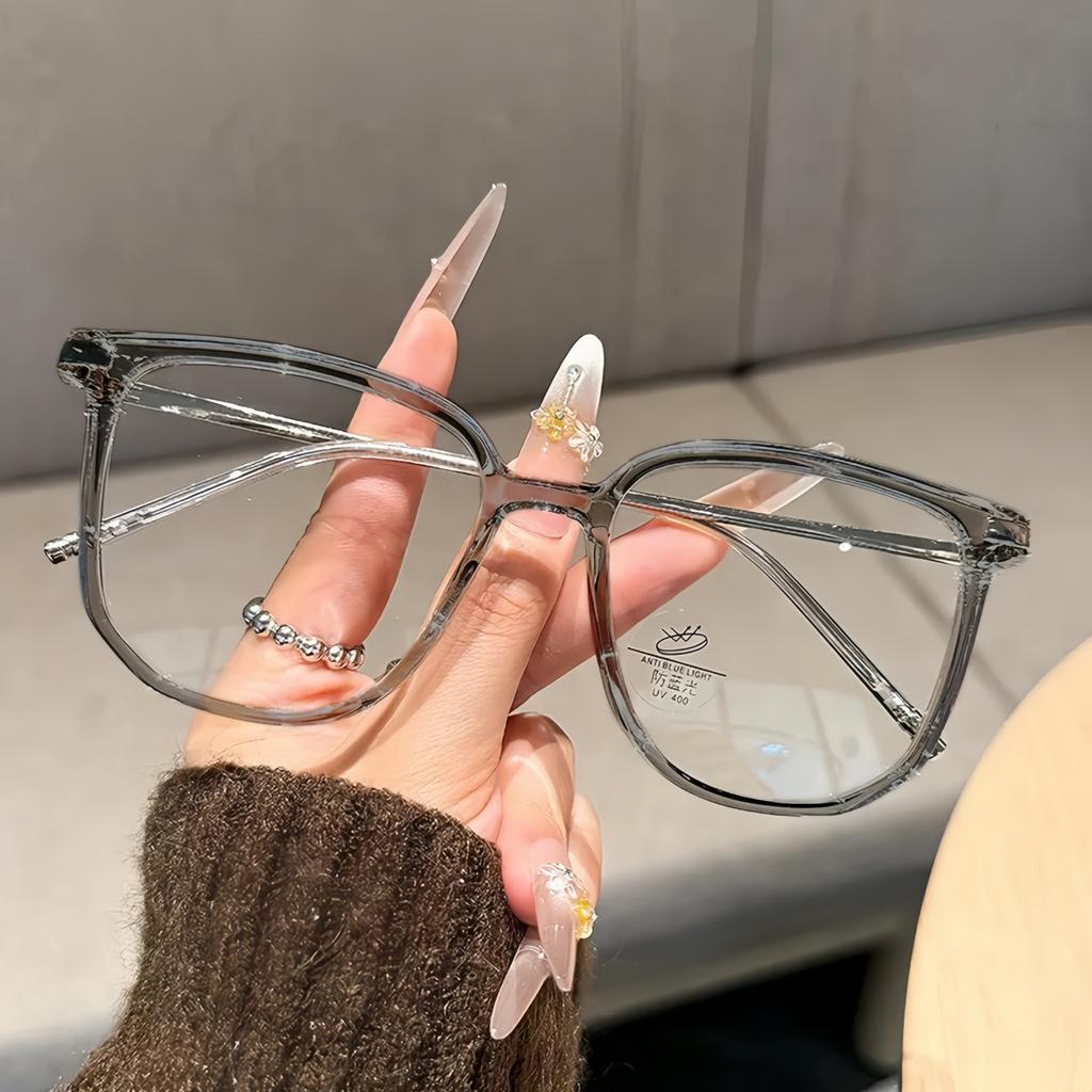 Korean Style Myopia Glasses New Trendy Square Frame Anti Blue Light Near Sight Eyewear For Women Men Minus Sight Glasses +2.0