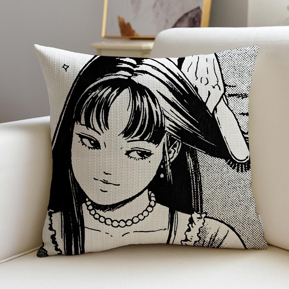 

Horror TTomieS Cushion Cover Breathable and skinfriendly linen pillowcase square removable and washable cushion 30X30cm