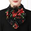 Color Block Scarf: Women's Four Seasons Warm Flower Neck Warmer – Fashionable Korean Style, Versatile Collar.