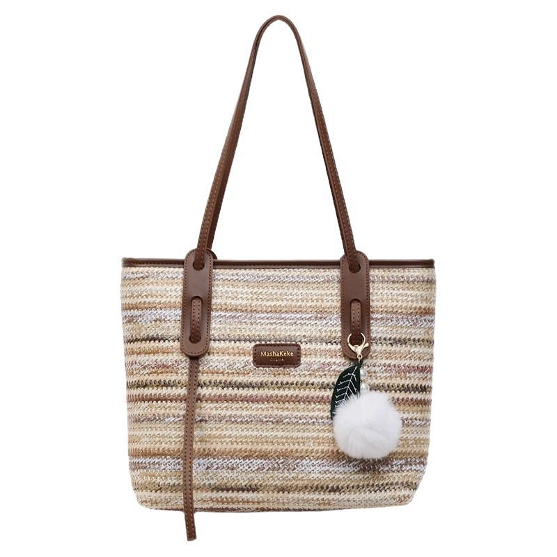 Borsa a tote Han di grande capacità da donna, nuova collezione primavera 2026, borsa a spalla/sottobraccio effetto idrogeno