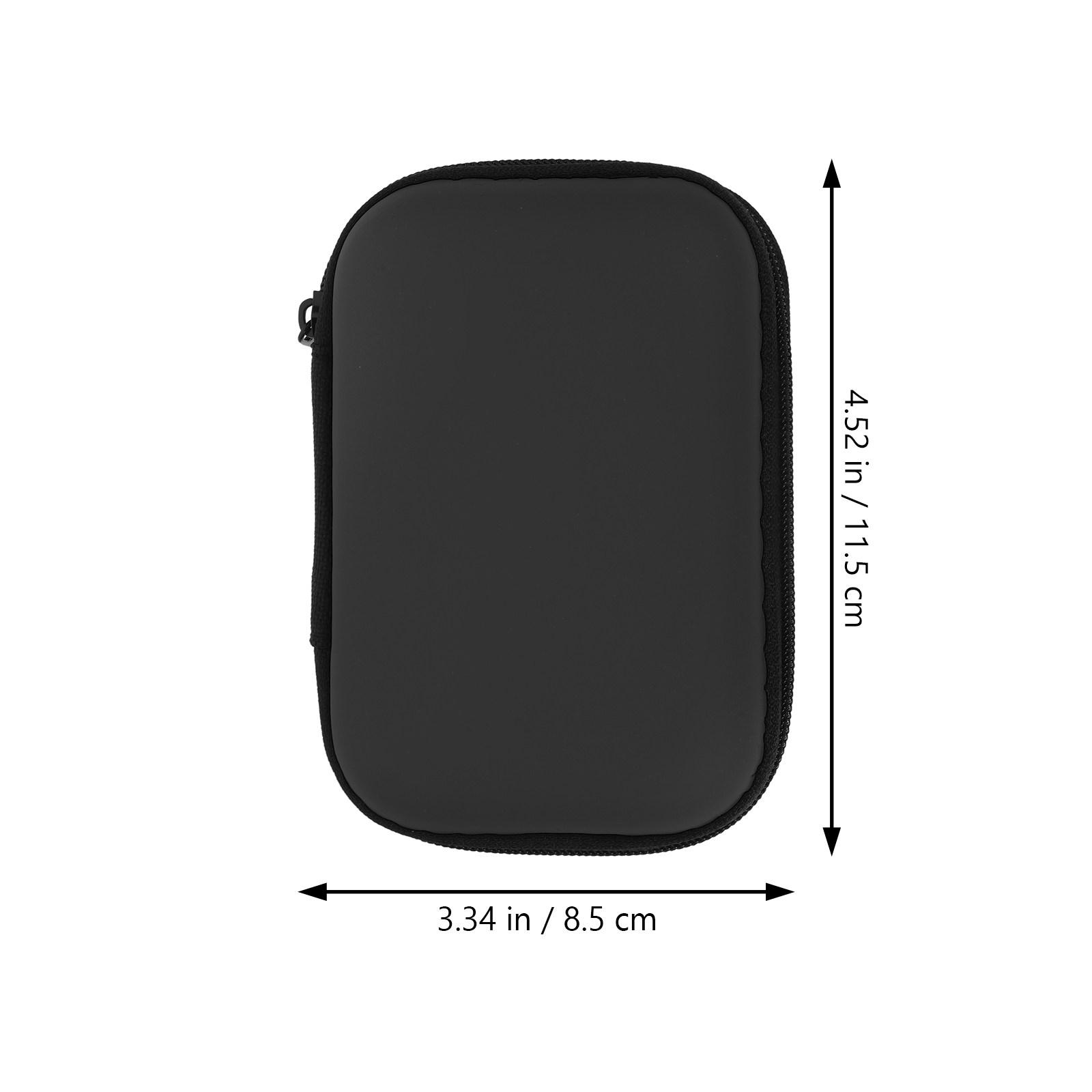 

8Pcs Digital Cable Pouch Sturdy Electronic Organizer Bag for Headphones Chargers Adapters Memory Cards Easy-Clean Portable чёрный