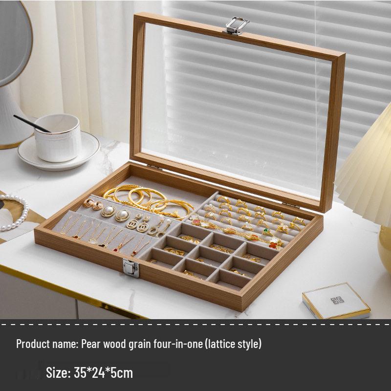 Large Capacity Jewelry Storage Box - Ring, Earring, Necklace, Bracelet Display Tray