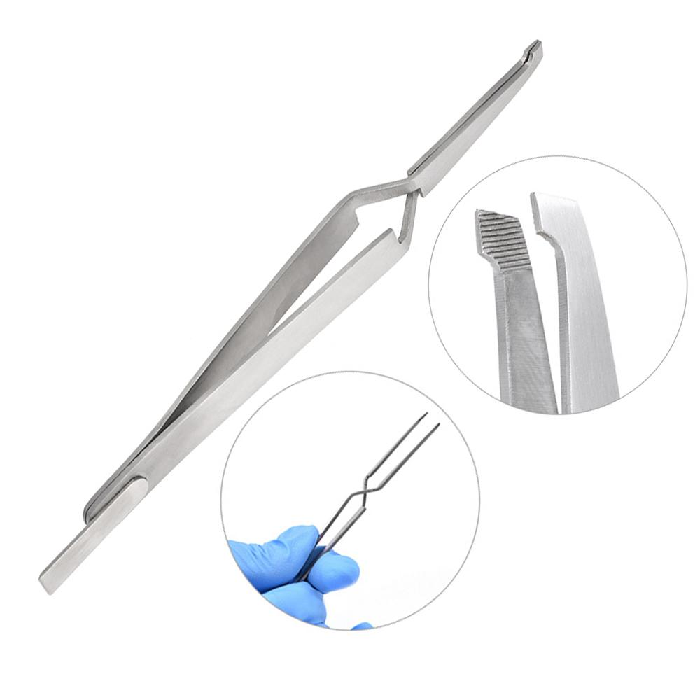 Dental Pinzetten mit umgekehrter Wirkung - Gezahnte Spitze für Bukkalröhrchen & kieferorthopädische Brackets | Kieferorthopädische Zangen aus Edelstahl