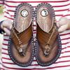 Plus Size New Arrival Summer Men Flip Flops Anti-slip Handmade Leather Slippers