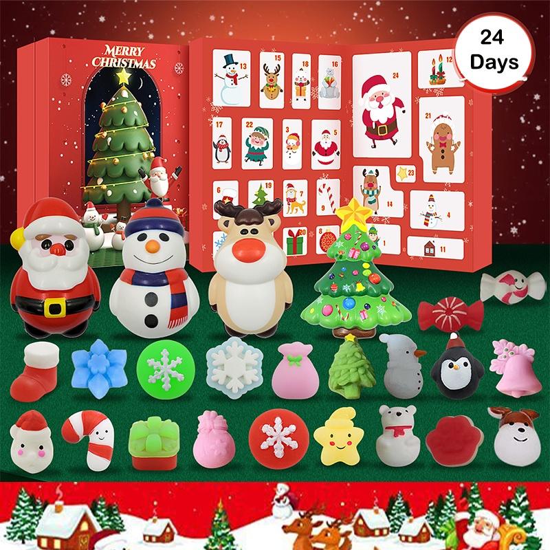 Soft Squishies For Kids 24days Xmas Fidget Toy For Toddlers