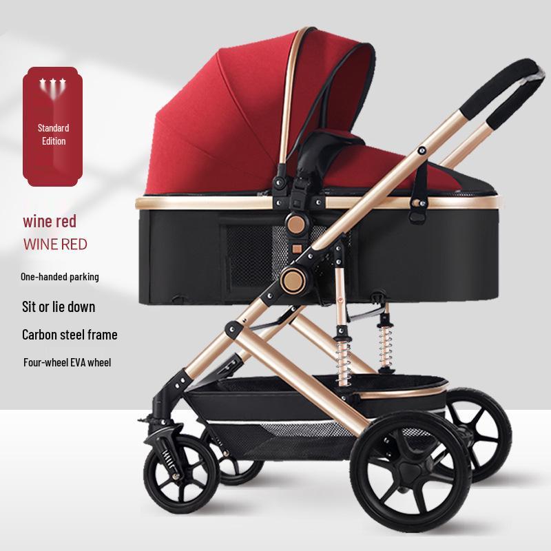 Zhi Er Le Baby Stroller: Lightweight, Reclining, Two-Way, High Landscape, Shock Absorption for Newborns