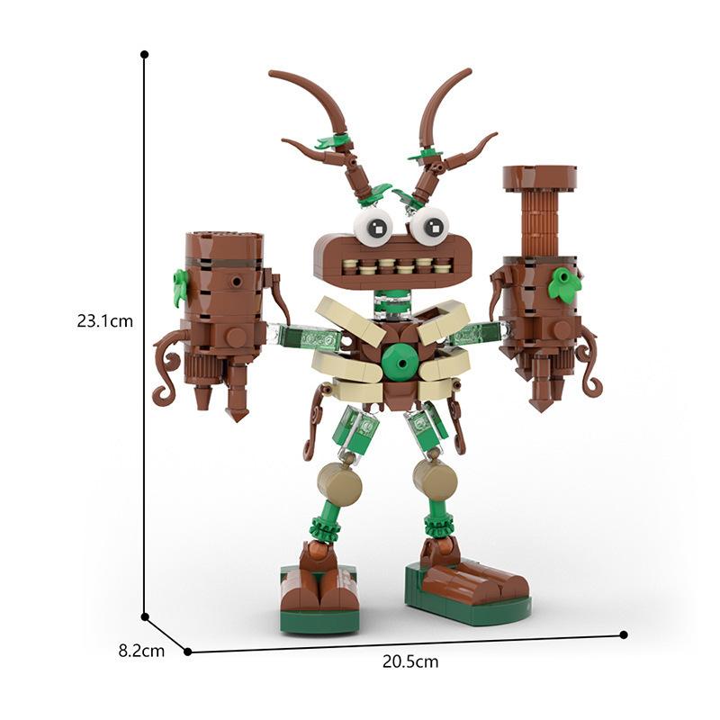 MOC Monster Model Building Blocks Sets Creative Assembled Music Robot Cartoon Monster Choir Game Bricks Toys Kids Birthday Gift