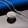 925 Sterling Silver 16-30 Inch Exquisite Round Hollow Pendant Necklace, Women's Fashion Gift, Wedding Jewelry Accessories