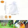 50-Pack Reusable Breathable Mesh Fruit Protection Bags with Drawstring Closure - Lightweight Gauze Netting Suitable for Garden Orchards, S