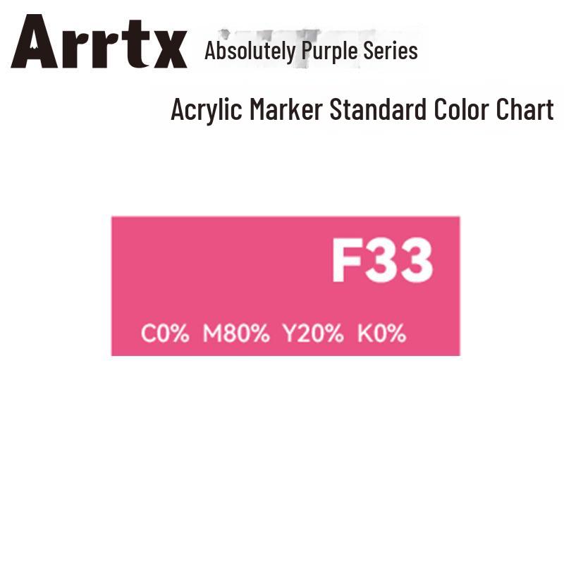 Arrtx Artesian Acrylmarker - Weiche Spitze, Wasserfest, 30 Lilatöne für DIY & Graffiti.