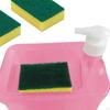 Dispensador de Jabón Multiusos con Soporte para Estropajo, Lavavajillas para Bar