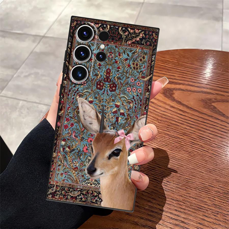 

Чехол для телефона Funda для Samsung Galaxy S21 FE Note 20 Ultra 8 9 10 S23 S25 Ultra S24 Plus S10 S9 S20 Персидский ковер Цветочный Galaxy S20 FE