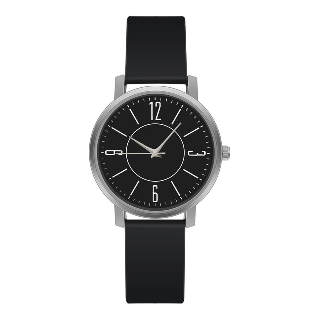 Quartz Wristwatch for Adults with Silicone Band Minimalist Design Round Dial Analog Display Suitable for Casual and Daily Wear