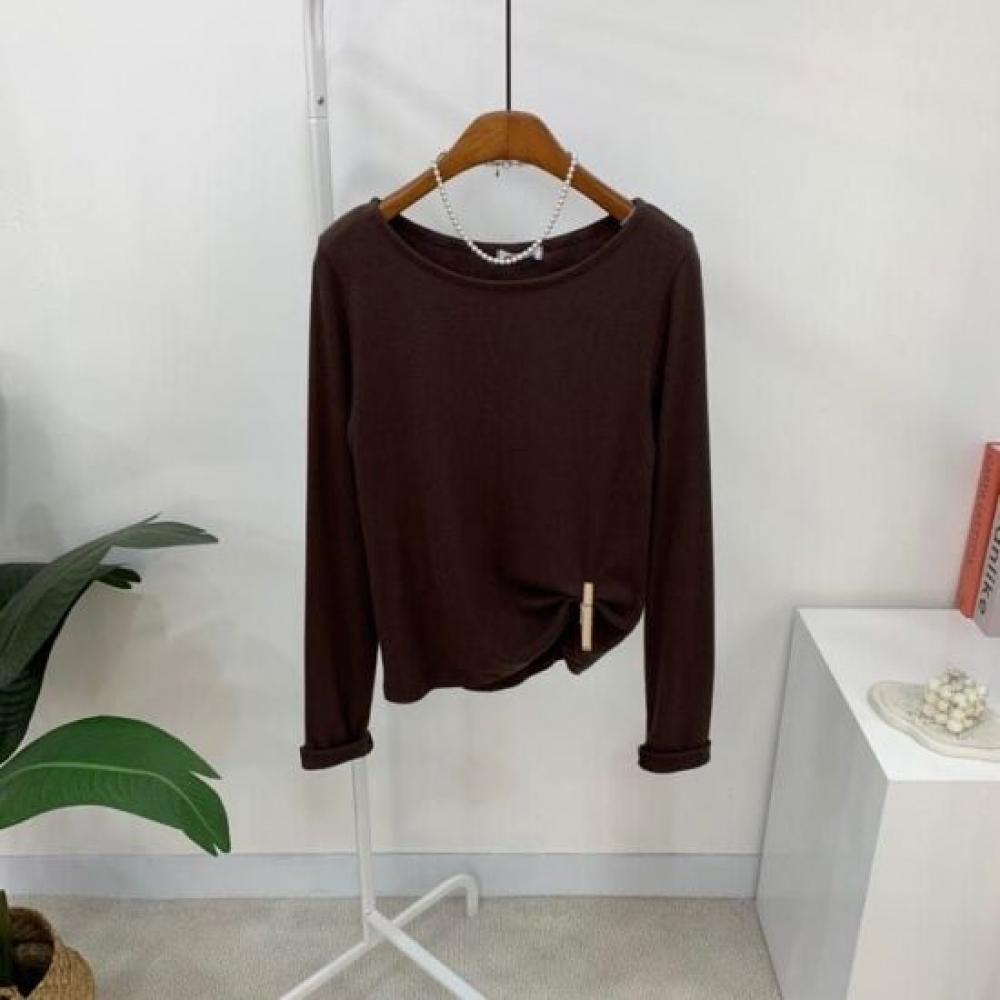 C S In The Room Modal fleeCe Long Sleeve BoaT neCk T ShirT 5 Color