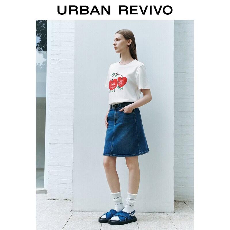 UR2026 Women s Fun Fruit Print Short Sleeve T-Shirt XS