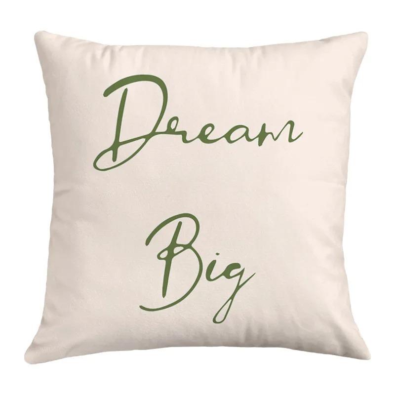Simple Plant Pattern Decoration Home Small Fresh Fashion Pillowcase Decorative Pillowcase Cushion Cartoon Square
