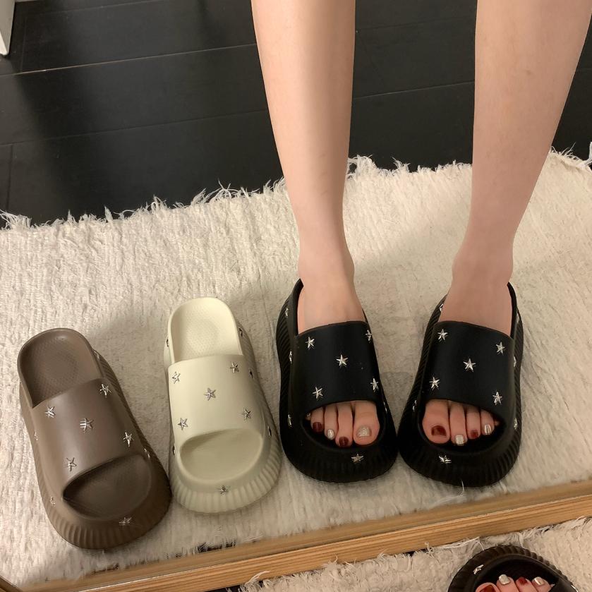 Fashion Shoes Woman's Slippers Beige Heeled Sandals Platform Rubber Flip Flops Slides Fashion 2025 Black Hawaiian Soft Luxury Casual