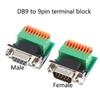 DB9 Male Female RS485 RS422 9Pin Terminal Adapter Solderless Connector for Industrial Automation and Serial Communication Applications