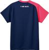 VICTAS Table Tennis F 532101 T-Shirt, Unisex, V-TS230, Pink/Navy, Large,