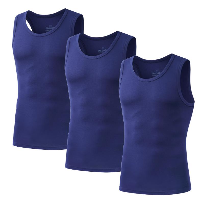 3 buc/pachet Culoare solidă Maiou bărbătesc fără mâneci Tricouri de corp bărbătești Vestă bărbătească Tricou de sală Fibră de bambus de înaltă calitate Maiouri bărbătești Sport