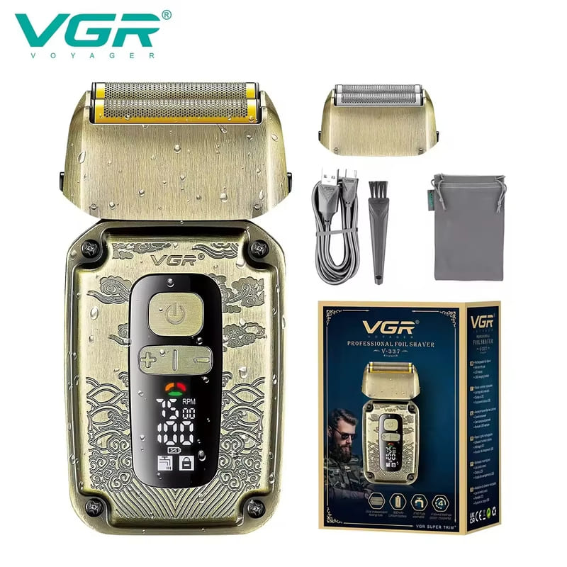 

Original VGR V-337 IPX6 Waterproof Retro Boutique Sculpture Hairdressing Salon Home Reciprocating Shaver Full Body Hair Trimming Home Razor Shaver