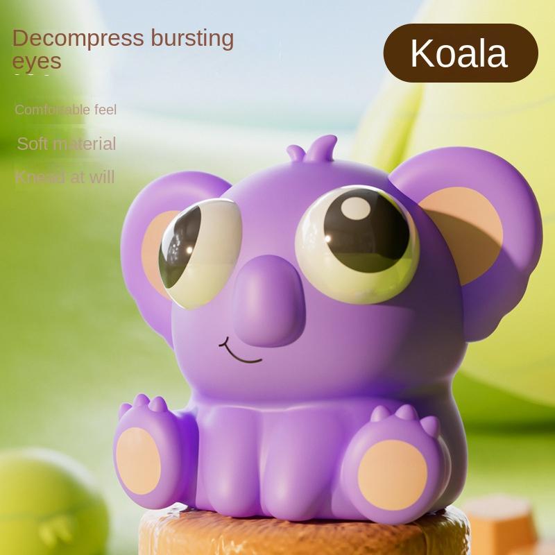 Non-Toxic New Eye Squeeze Cartoon Animal Sensory Toys Fun Novetly Fidget Stress Relief Anxiety Eyeball Bouncing Toy Gifts For Kids Adults