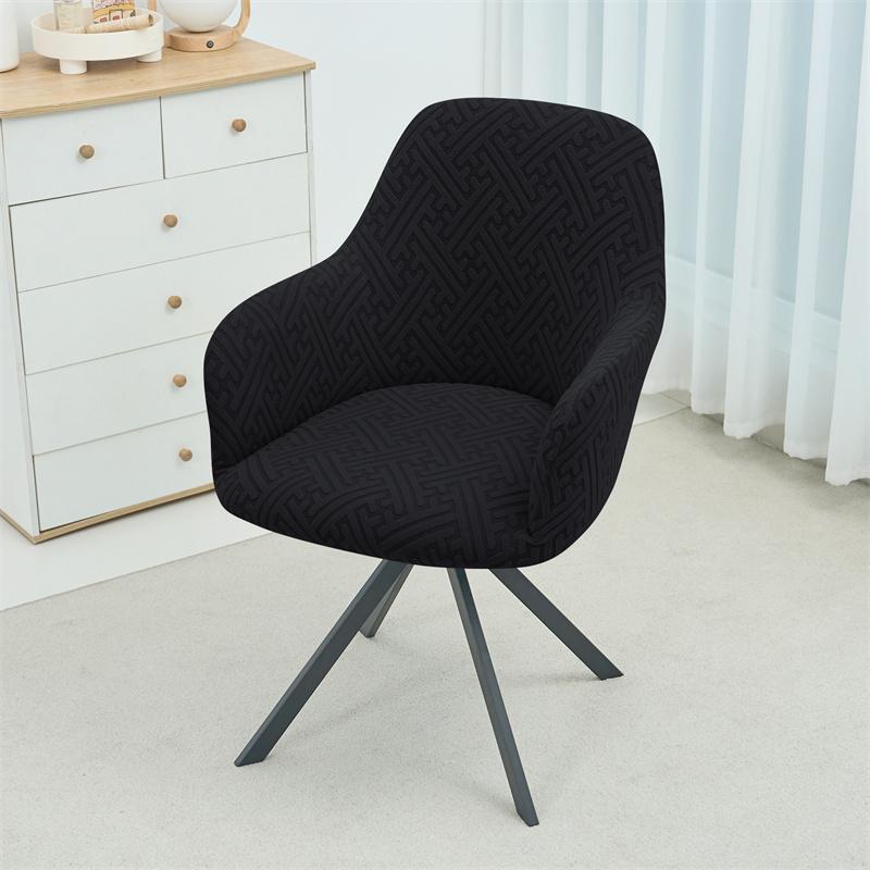 

1pc Jacquard High Arm Chair Cover Stretch Office Rocker Seat Case Anti-dirty Armchair Dining Chair Protector for Hotel Home