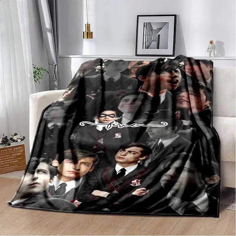 Aidan Gallagher Nummer Fünf Schauspielerdecke, Flanell, Herbst und Winter, warme Plüsch-Überwurfdecken für Bett, Büro, Picknickdecke, Geschenk