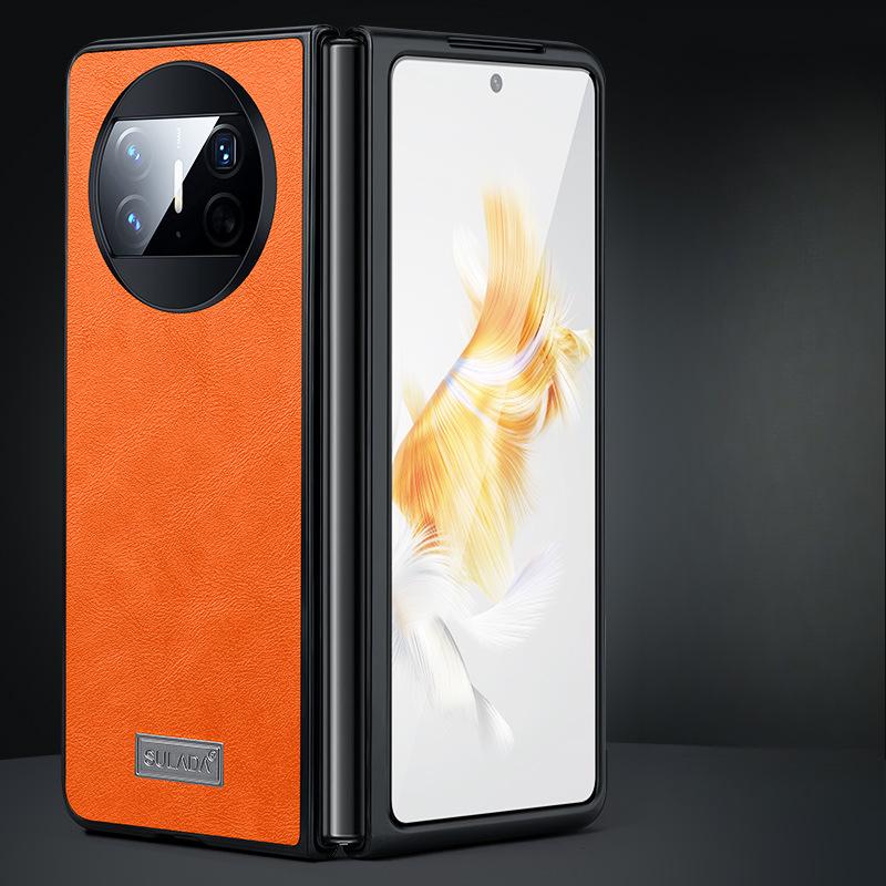 Suitable for Huawei MateX6 Mobile Phone Case Thin and Light Huawei Full-inclusive Anti-fall X5 Business X3 Men's Simple Folding Leather Case