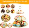 Home Luxury Gold 3-Tier Cake Stand - Multi-Function Dessert Display Shelf for Daily Afternoon Tea Treats