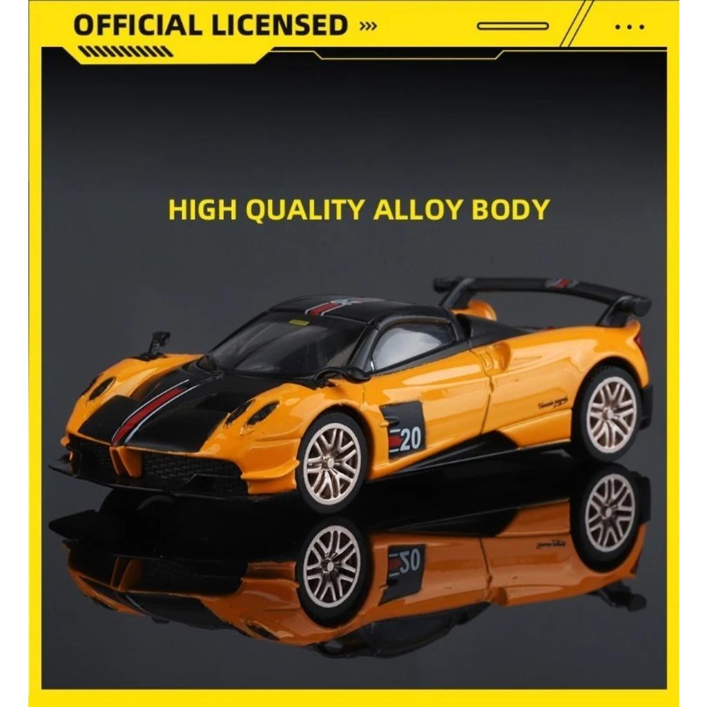 Simulation Pagani Huayra 1/43 Alloy Car Model Children's Pull Back Toy Ornaments Miniature Voiture Diecast Car Toy for Boy Gift