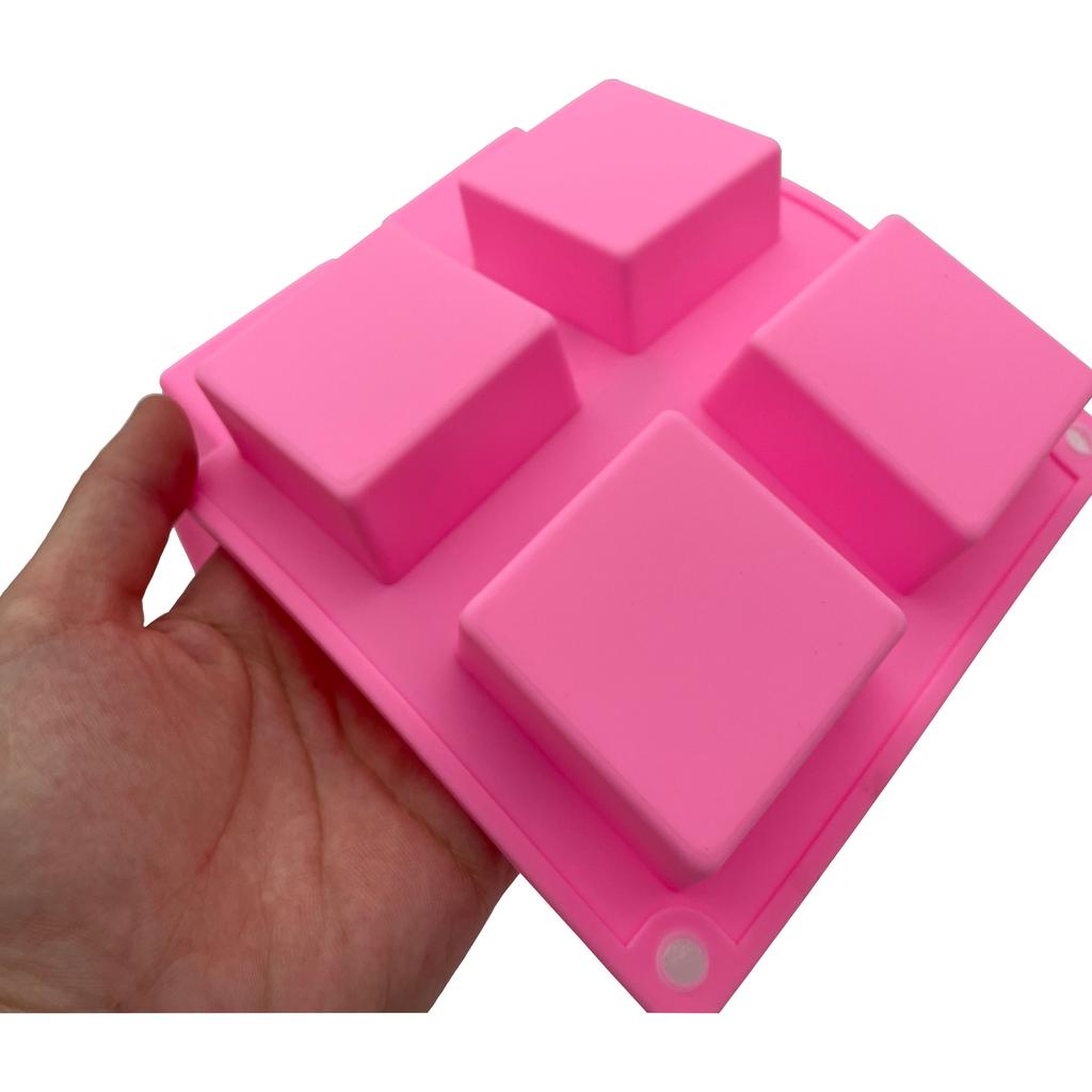 2 Pieces Square Soap Mold Small Silicone Chocolate Making Tool Multifunction Silicon Cake Mould Square Candy Tray