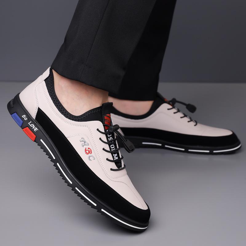 

Мужская повседневная кожаная обувь 2025Новая деловая обувь Комфортные слипоны для вождения для мужчин Роскошные лоферы Большой размер47 Мокасины 47 белый