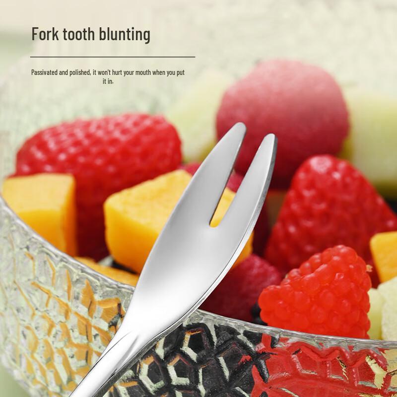 Wutuo Stainless Steel Square Handle Dessert Spoons, Set of 4