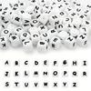 15/52PCS Square Letter Silicone Bead Set, Perfect for DIY Handmade Crafts Such As Keychains, Necklaces, Bracelets, Etc