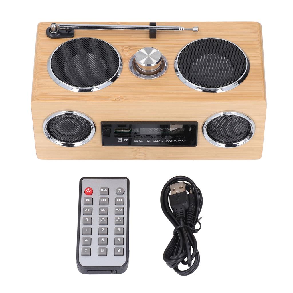 Retro Bluetooth Lautsprecher Stereo Drahtlos Bluetooth 5.0 AM FM Radio Kleiner Vintage Bluetooth Lautsprecher