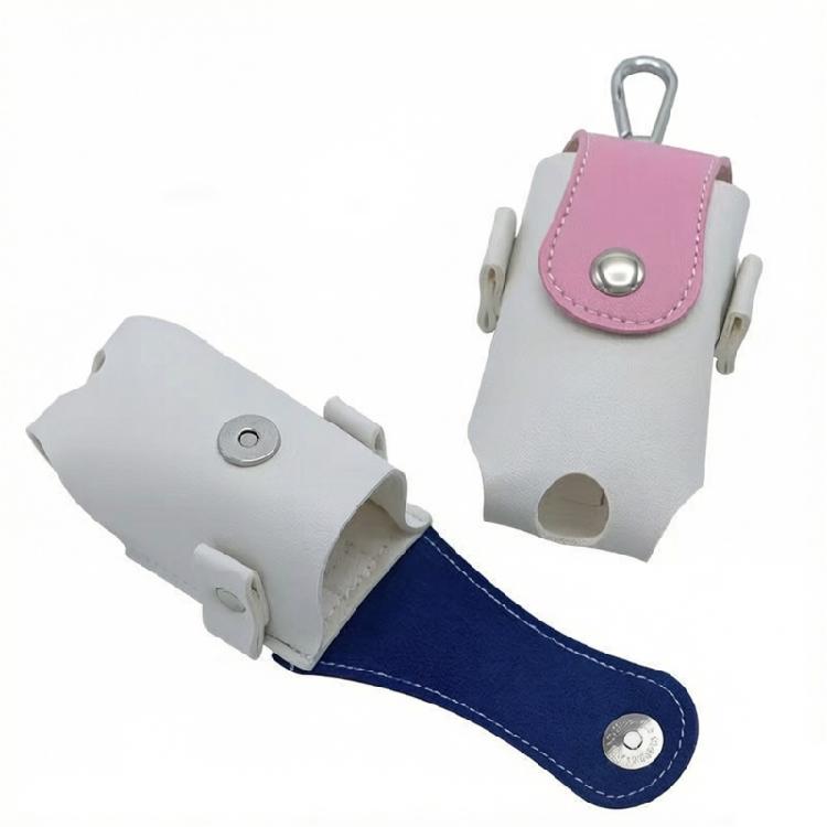 PU Leather Golf Ball Pouches With Keychain Hook Waterproof Golf Ball Organiser Bag for Small Accessories Management