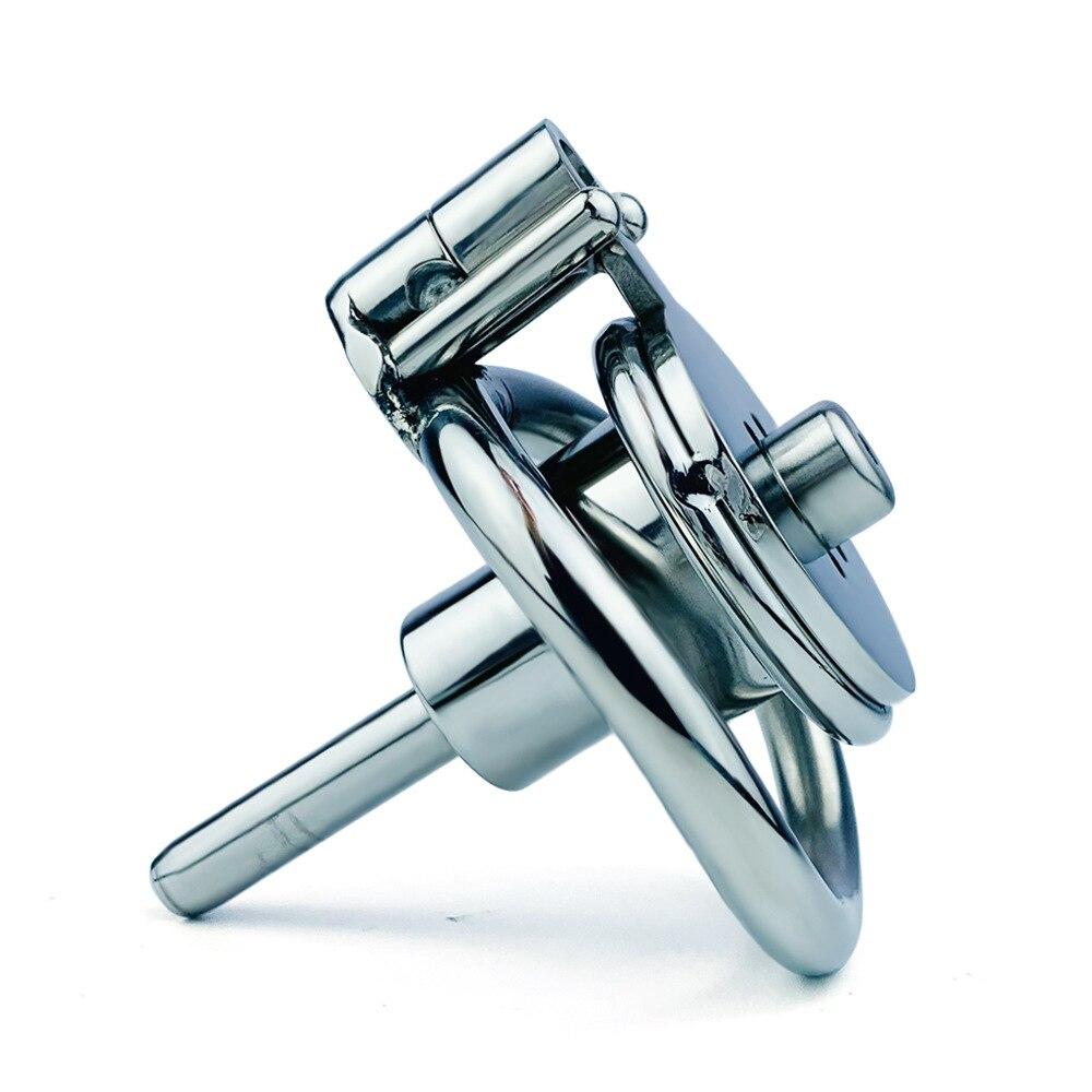 Metalowa blokada CB z cewnikiem blokada czystości penisa ćwiczący pierścień na penisa zabawki erotyczne rozciągacz jąder niewolnik Femdom stal nierdzewna