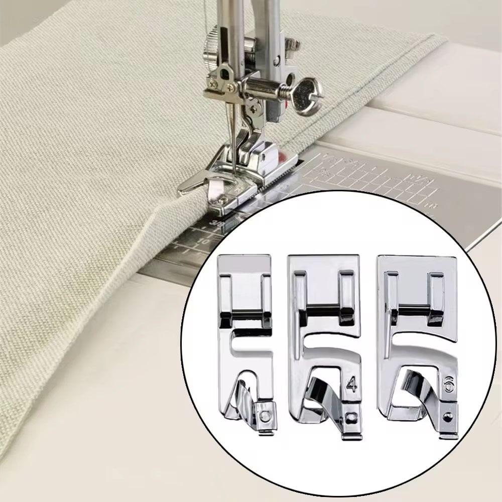 3Pcs/Set Metal Household Sewing Tool Hem Presser Foot  for Household Multi-Function Sewing Machines
