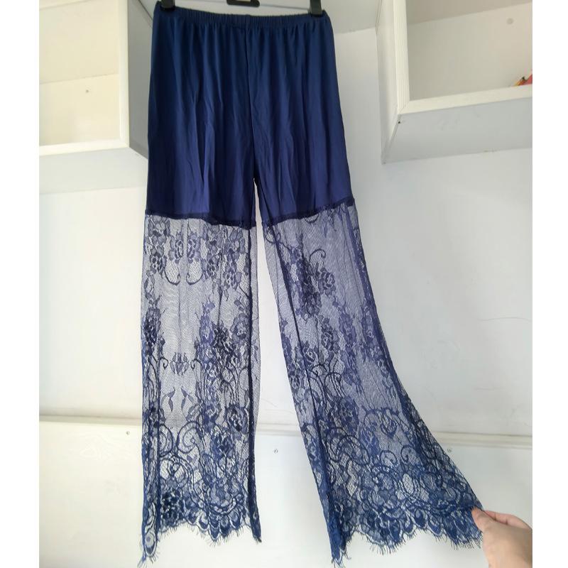 Women's Winter Velvet Lace Qipao Hanfu Pants: Breathable, Anti-Exposure Base Layer Pajamas