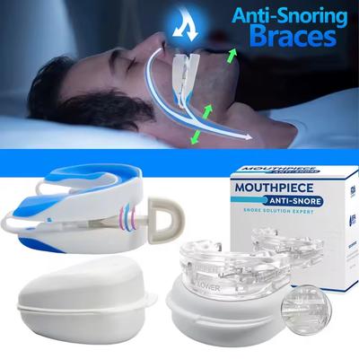 Reusable Anti Snore Mouth Guard With Storage Box Anti Snoring Mouthpiece Improve Sleeping Teeth Bruxism Reduction Snoring Device