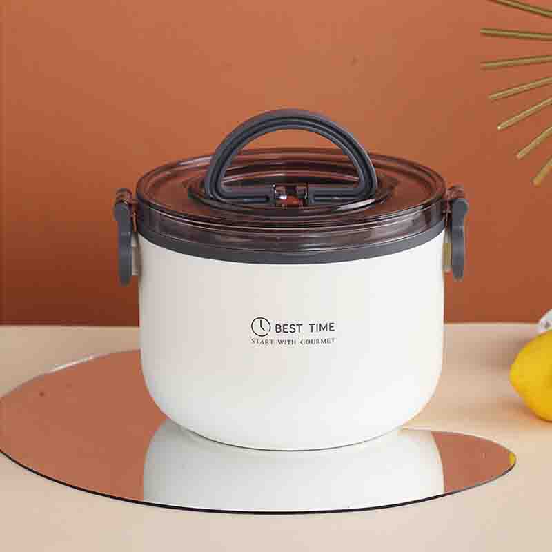 Stainless Steel Insulated Lunch Box for Female Students Cute Large Capacity Fruit Lunch Box with Tableware