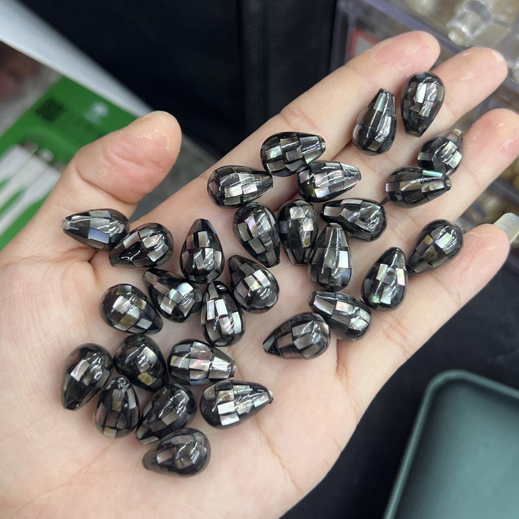 1Pc, Black Natural Shell Pendant, Fashion Minimalist Style Men Women Charms, DIY Necklace Accessories, Creative Jewellery Making, Festive Crafts