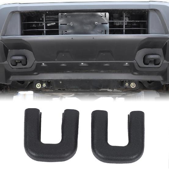 2PCS Car Bumper Towing Hitch Covers Compatible with Nissan Frontier 2022-2025 Front Bumper Tow Hook Covers Trailer Hitch Rubber Sleeve Receiver чёрный